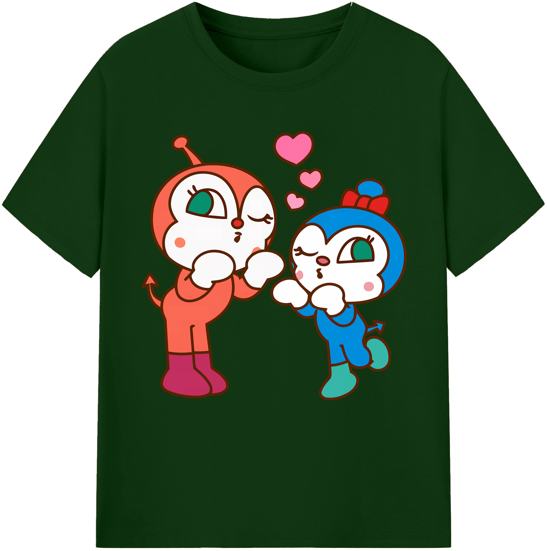 （画像用） アンパンマン Anpanman 綿100％半袖Tシャツ（フロントプリント）